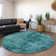 Premium Machine Washable Cerrito AMF559 Teal Rug