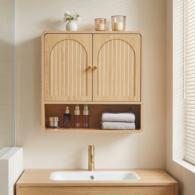 Armoire murale de salle de bain, Naturel