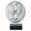 Lampe de table design ultra-moderne à DEL avec miroir infini noir et argent