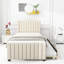 Lit plateforme tapissier en velours avec lit gigogne simple Gustafsson-1722148785