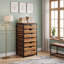 Armoire de rangement à 7 tiroirs avec roulettes, chariot de rangement en bois