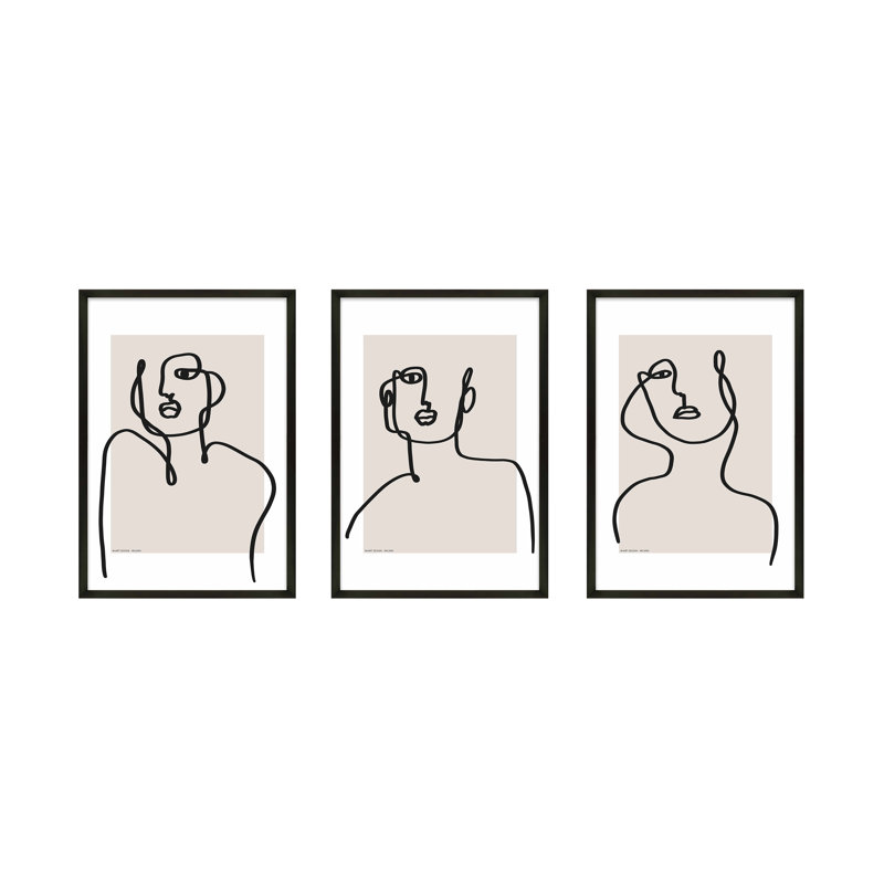 Figure And Form by Romina Gadler, 20" H x 14" W x 1.25" D, Black Framed Paper