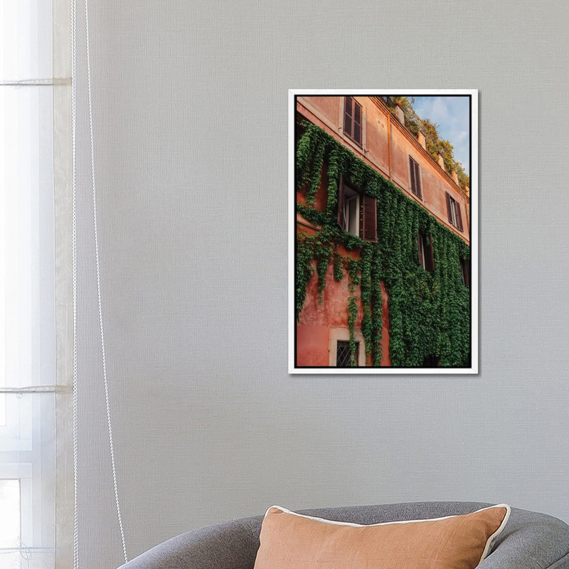 Roman Architecture IX by Bethany Young - Print on Canvas, White Framed, 66.04cm H x 45.72cm W x 3.81cm D