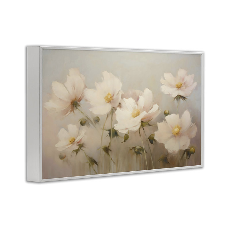 Giclée encadrée de fleurs roses délavées, design par LSR Creative Studio, H 12 po x l 18 po