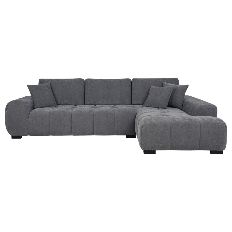 Canapé modulaire rembourré gris anthracite Plather