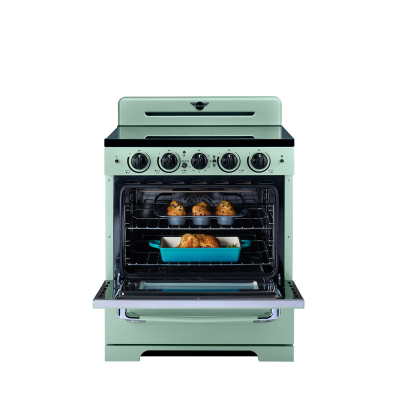 Unique 30' Classic Retro Induction Range, Summer, Mint Green