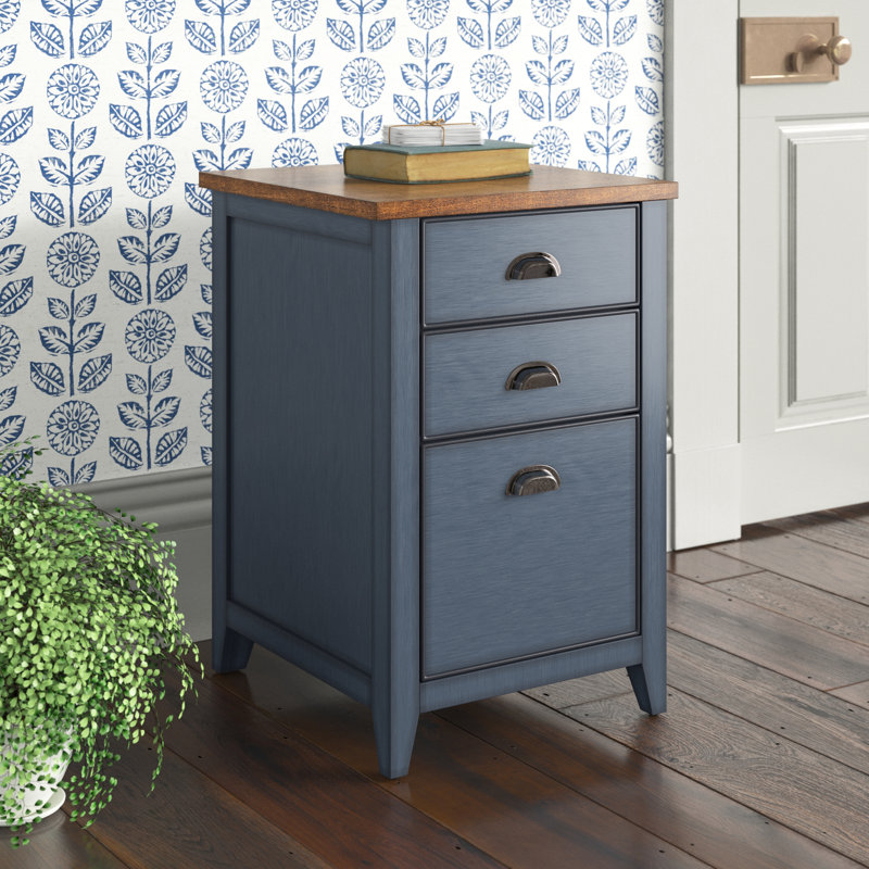 Vivienne 3 - Drawer Vertical File Cabinet, Blue