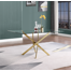 Arieyana Glass Top Metal Base Dining Table