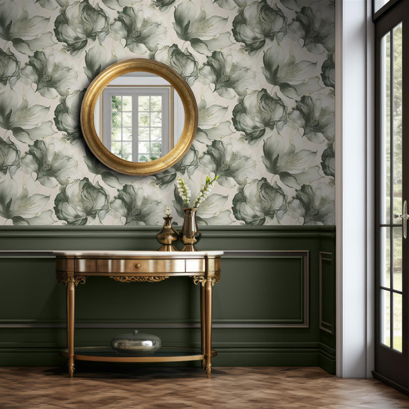 Altom 10m x 53cm Matte Wallpaper Roll, Green