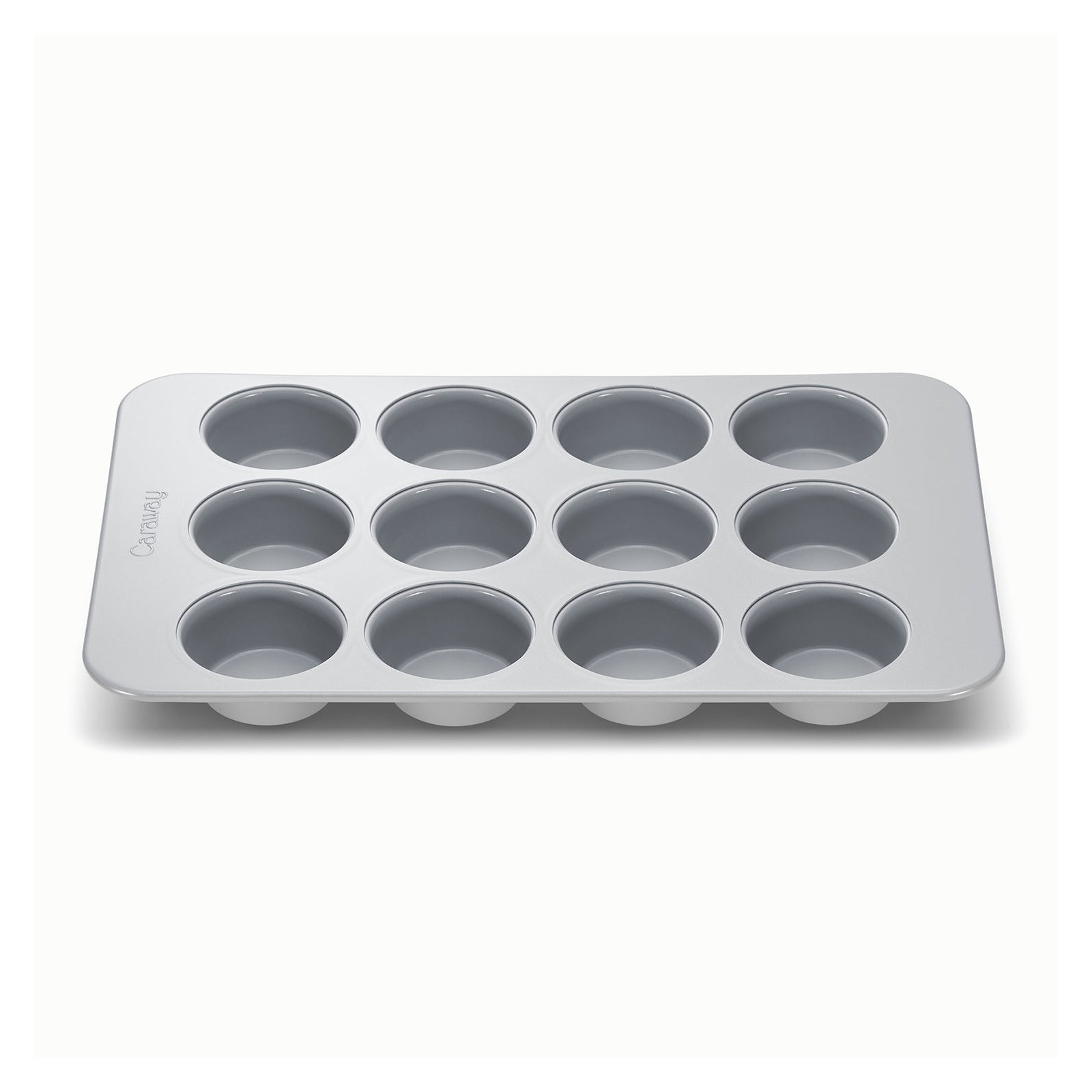 Caraway 12 Cup Nonstick Ceramic Muffin Pan, Gray, Gray