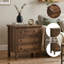 Ensemble de 2 tables de chevet 3 tiroirs, table de chevet avec tiroirs de rangement, table de chevet pour la chambre à coucher, table de bout ou table d'appoint Lilac, brun-132427240