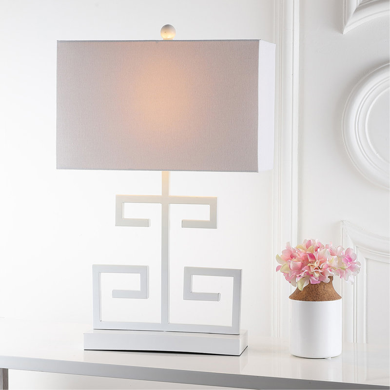 Keya Metal Table Lamp, White