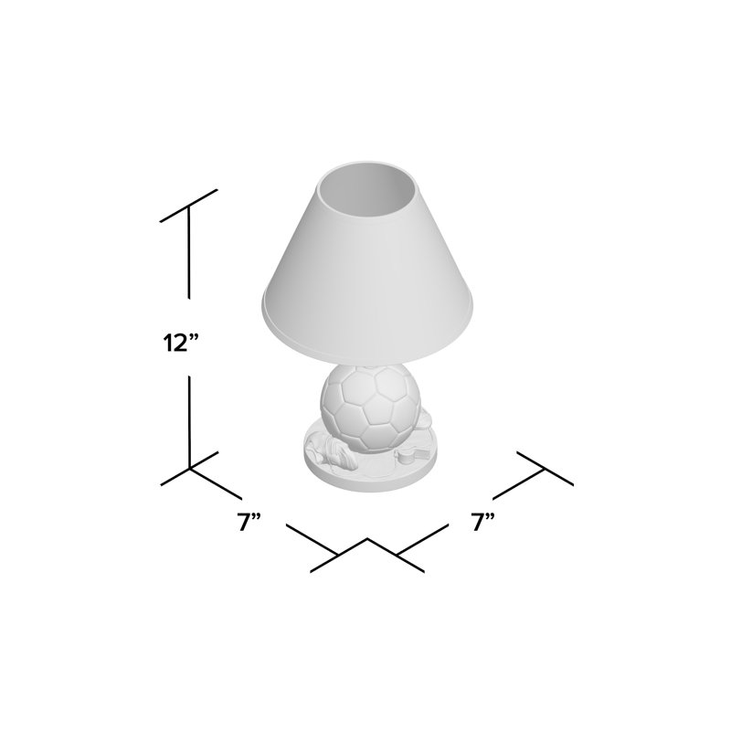 Arlinna Resin USB Table Lamp, 12'' H x 7'' W x 7'' D