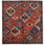 High-Quality Hand-Knotted Red And Navy Area Rug