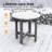 HDPE Small Round Side Table, Sturdy Outdoor Side Table, Weather-Resistant Outdoor End Tables for Patio, Porch, Deck-807496808