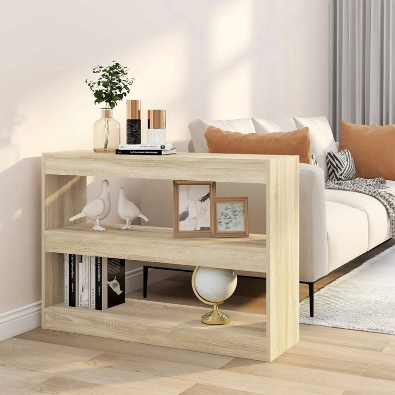 Jamarri Standard Bookcase, (2 Shelves) 72cmH x 80cmW x 30cmD, Sonoma Oak