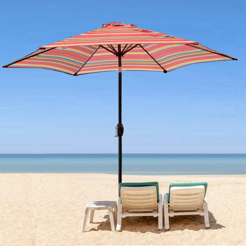 Parasol Tahire 102,76 avec contrepoids inclus, Rouge