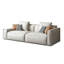Causeuse-coussin modulaire en cuir véritable blanc crème