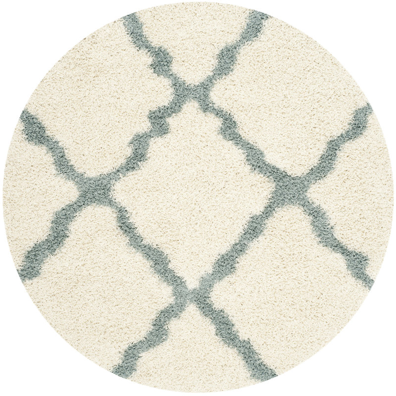 Alonnah Shag Performance Geometric Rug, Round 4'