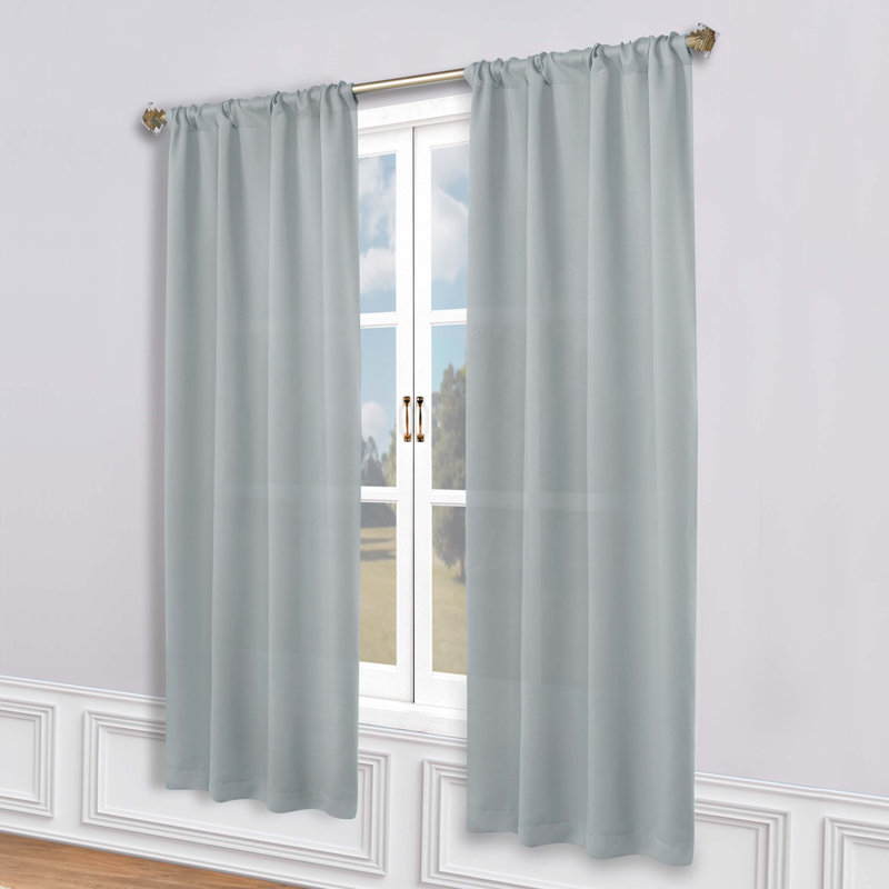 Paire de rideaux obscurcissant avec passe-tringle Moriah Millendon, L 36 po x L 72 po, Stone Blue