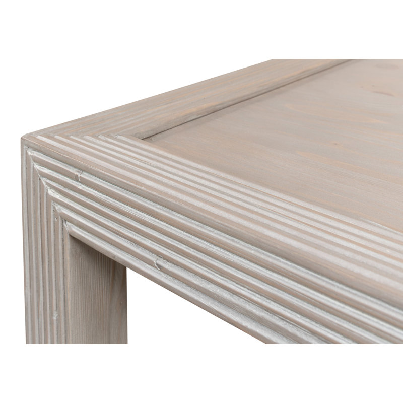 Sarreid Ltd Light Brown Solid Wood Rectangular End Table