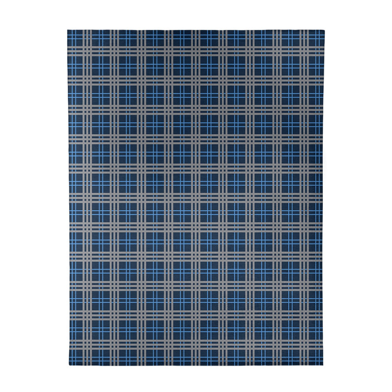Tapis à carreaux bleu, Rectangle 9 pi x 12 pi