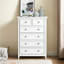 Commode de rangement 6 tiroirs blanc