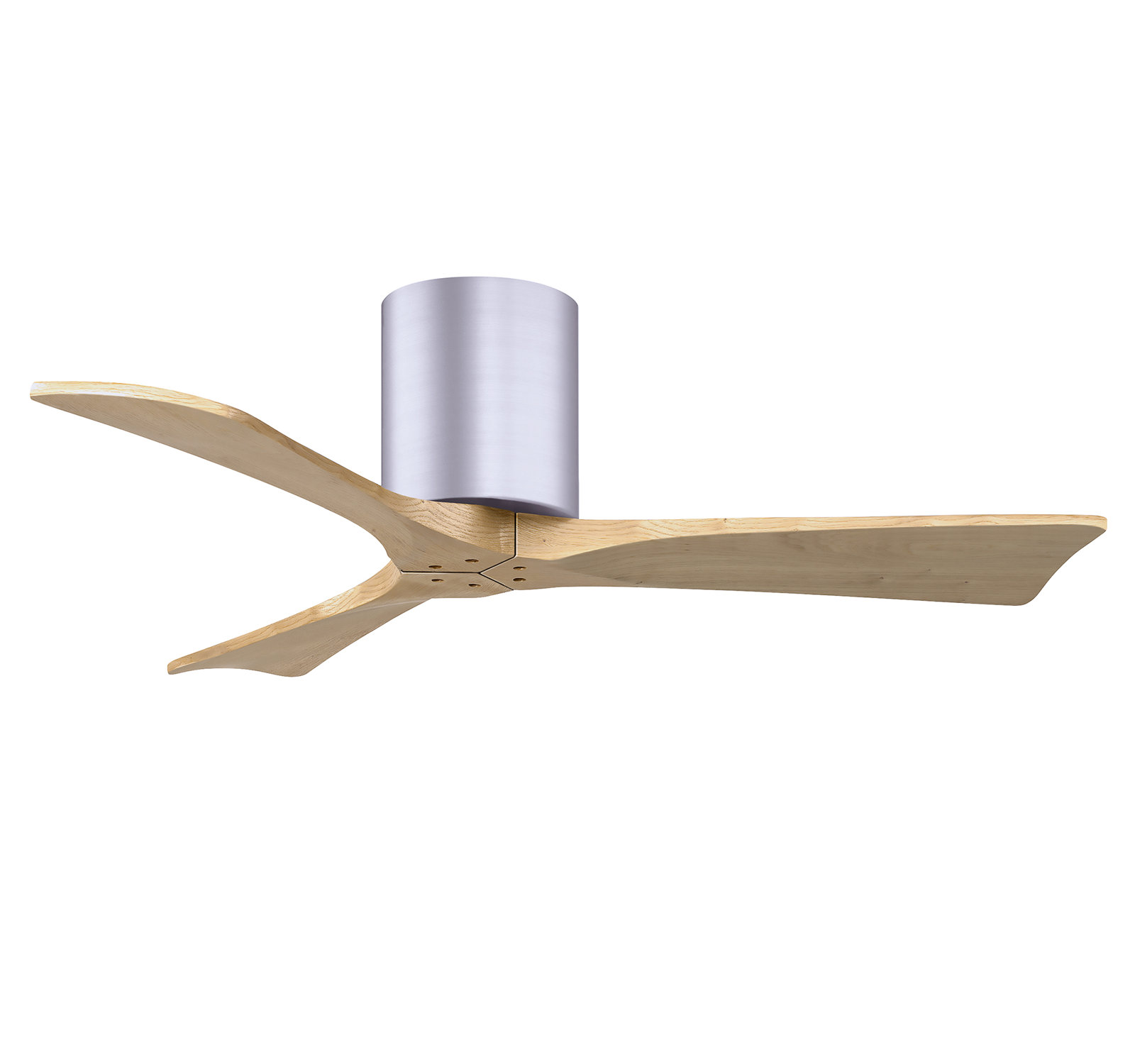 Olivier 3 Blade Ceiling Fan, Brushed Nickel, Light Maple Tone, 42"