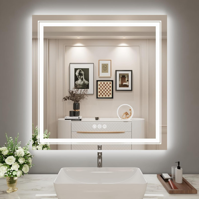 Miroir de salle de bain Maureene, 32 po x 48 po