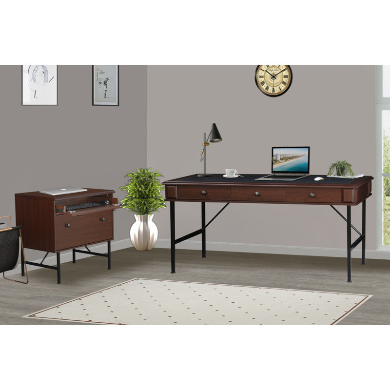 Pullam Adjustable Solid Wood Computer Desk