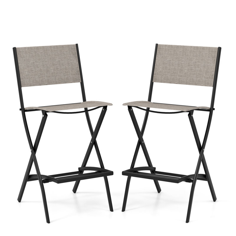Eyota Counter Stool with Metal Frame, Coffee