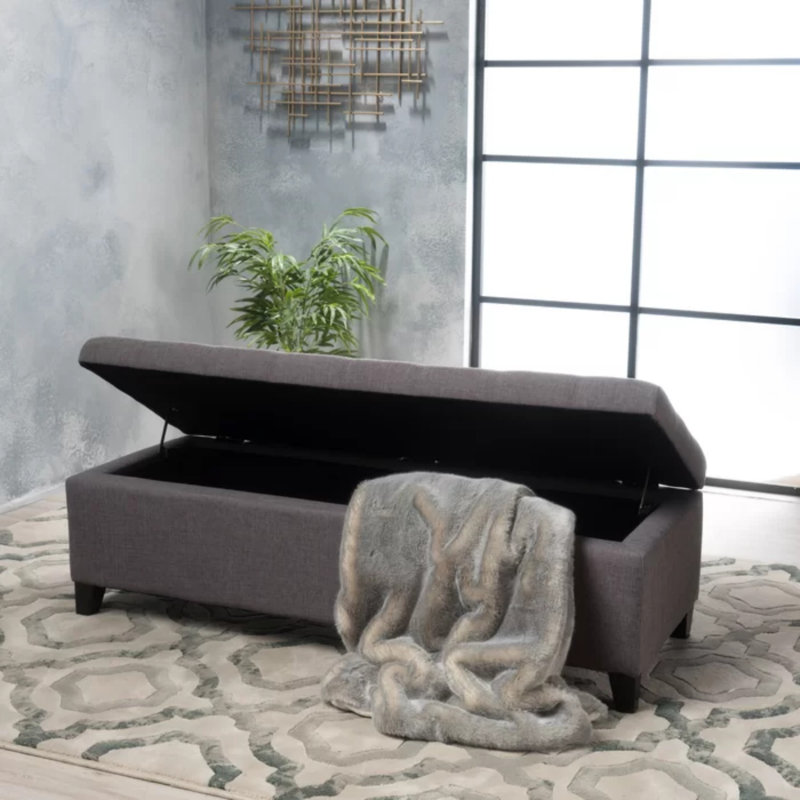  Mirga Storage Bench, Dark Gray