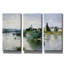« La Seine à Lavacourt » de Claude Monet, triptyque mural, 152 x 102 cm-1978877766