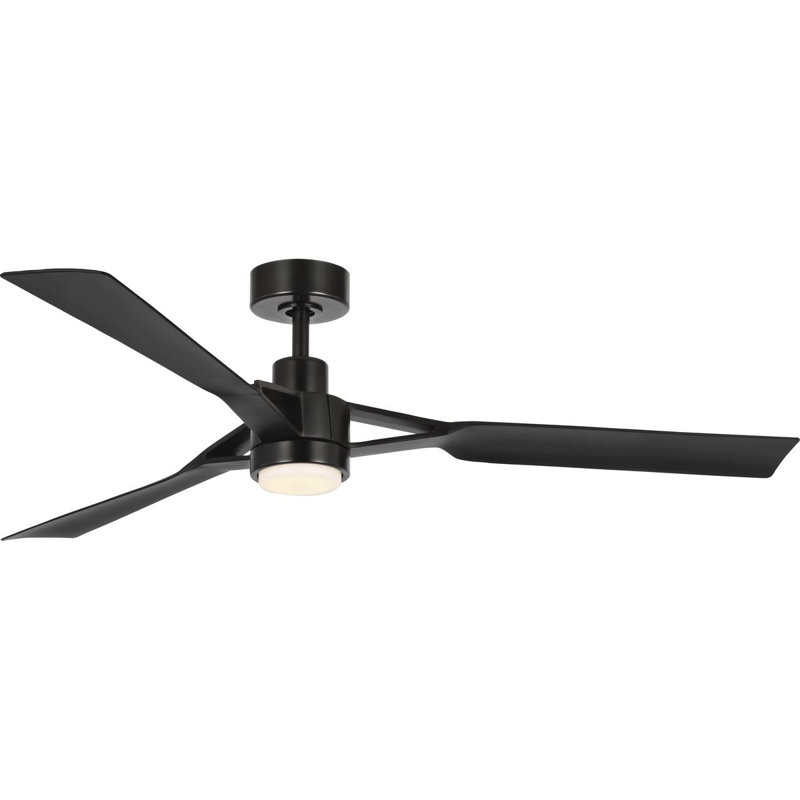 Belen 60'' Ceiling Fan with LED Lights, Matte Black, Brushed Nickel