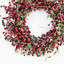 Couronne de Noël artificielle 24 po avec bouleau rouge et feuilles rouges