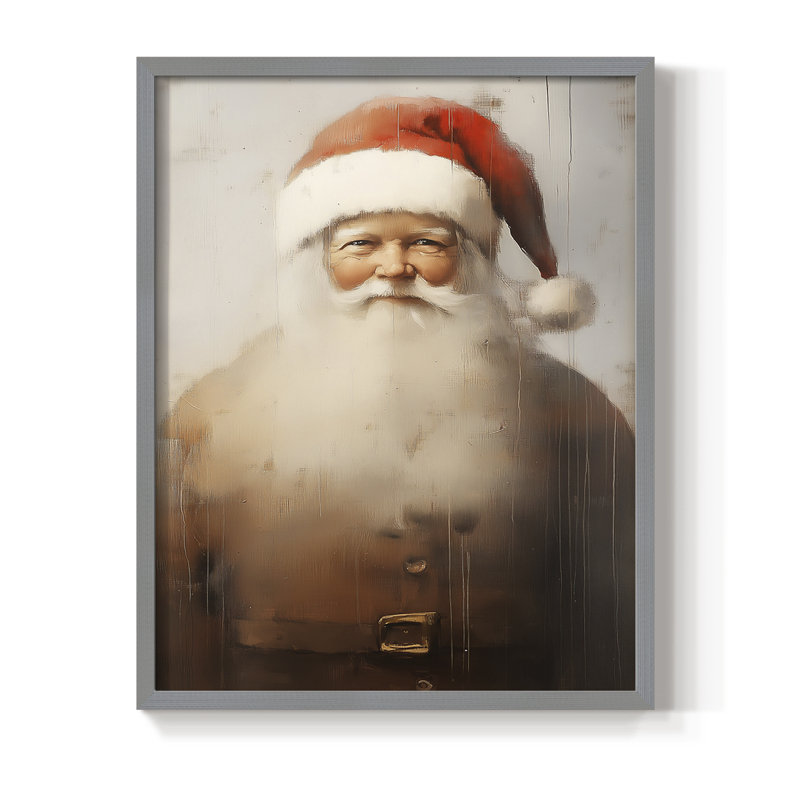 «Christmas Holiday Art», série 2-CDXVII, reproduction encadrée - bois massif, H 11 po x l 9 po, Gris