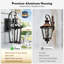 2 Pack Black Motion Sensor Outdoor Wall Lantern, Waterproof Dusk to Dawn LED Exterior Wall Sconce-527981672
