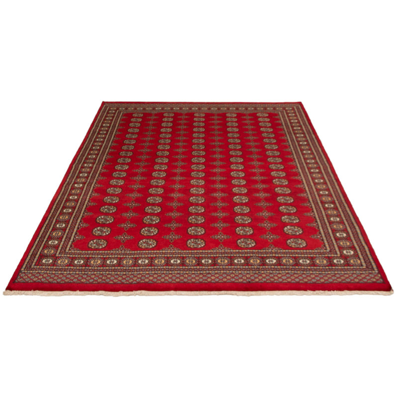 Tapis zone en laine beige/rouge/brun 8 pi 2 po x 9 pi 7 po "one-of-a-kind-noué la 2010 bokhara" Hayots
