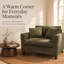 Petit canapé simple, fauteuil avec coussins, rembourré en velours côtelé doux, chaise décorative confortable, style scandinave moderne, brun-94636576