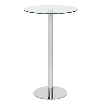 Round Glass Top Metal Base Dining Table