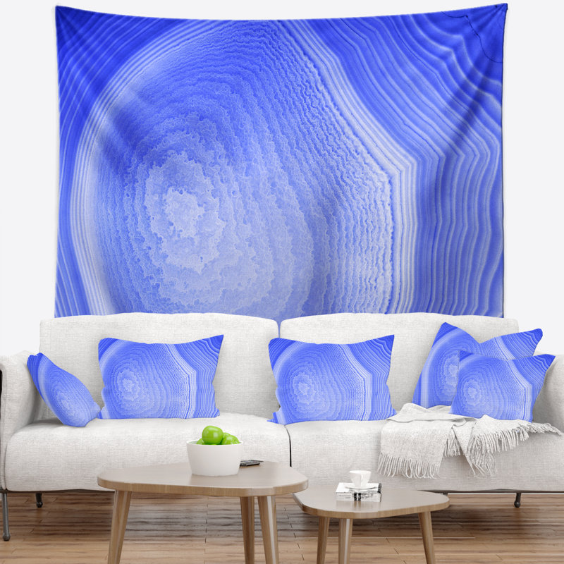 Tapisserie abstraite en agate, H 78 po x l 92 po