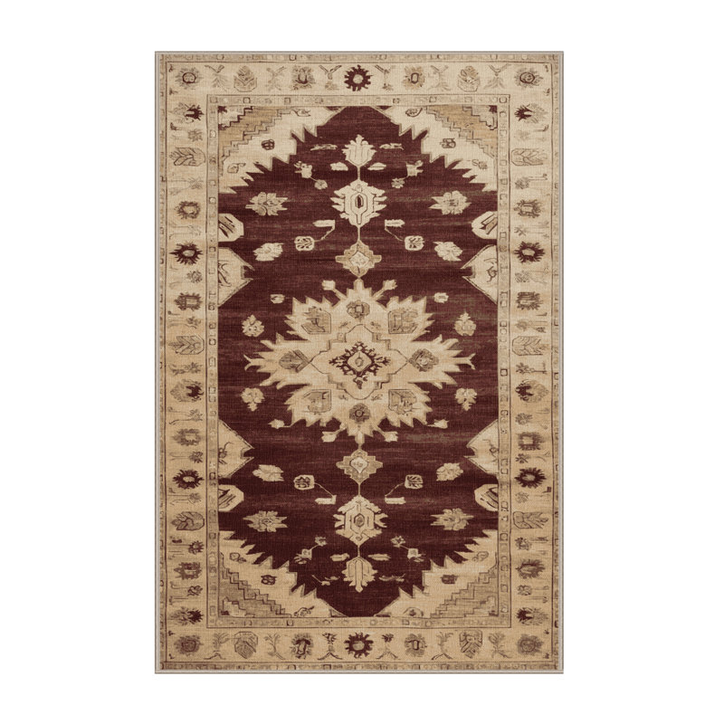 Tapis brun lavable à la machine, Rectangle 2 pi x 3 pi