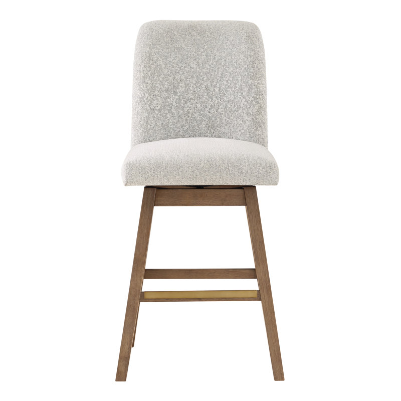 Tabouret pivotant Kamyla, Parchemin, Tabouret de bar (siège d’une hauteur de 30 po)