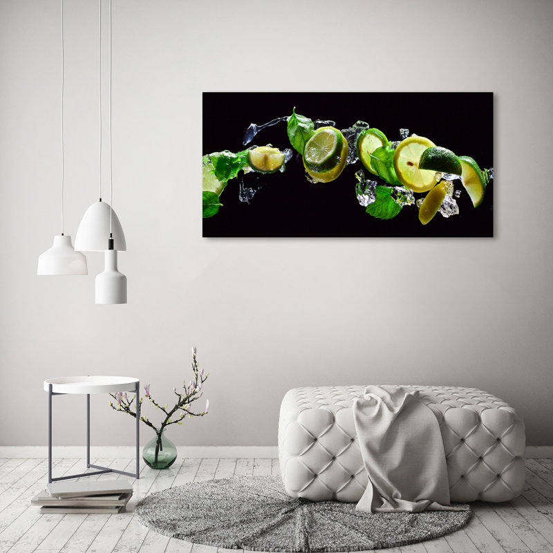 Lime and Lemon 1 Piece Wrapped Canvas Wall Art