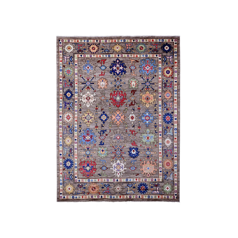 8'10"x11'7" Perfect Gray Wool Foundation Angora Oushak Oriental Rug 22A2097C0DAE45EB87E4C3AF9ADB1A92