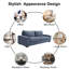 Canapé à accoudoirs carrés en chenille 71,25 po Saidee, petit canapé 2 places, housse de canapé amovible, facile à installer-1432109642-1457847705