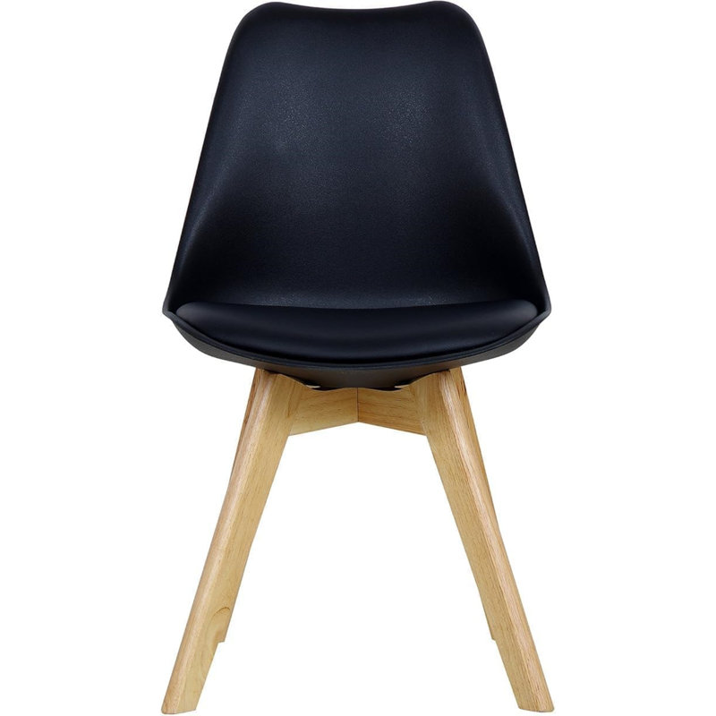 48cm H Upholstered Side Chair, Black