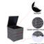8 pièces - Patio - Extérieur avec rangement, -, Rembourrage confortable, Boîte de rangement pour sièges gris et noir