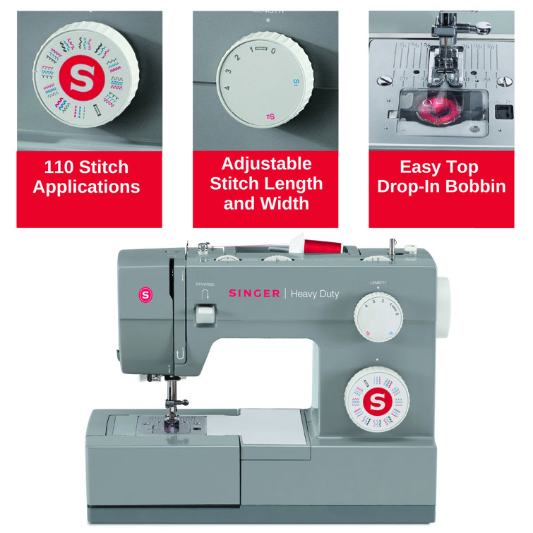 SINGER | MX60 Sewing Machine With Accessory Kit & Foot Pedal - 57 Stitch  Applications - Simple & Great for Beginners