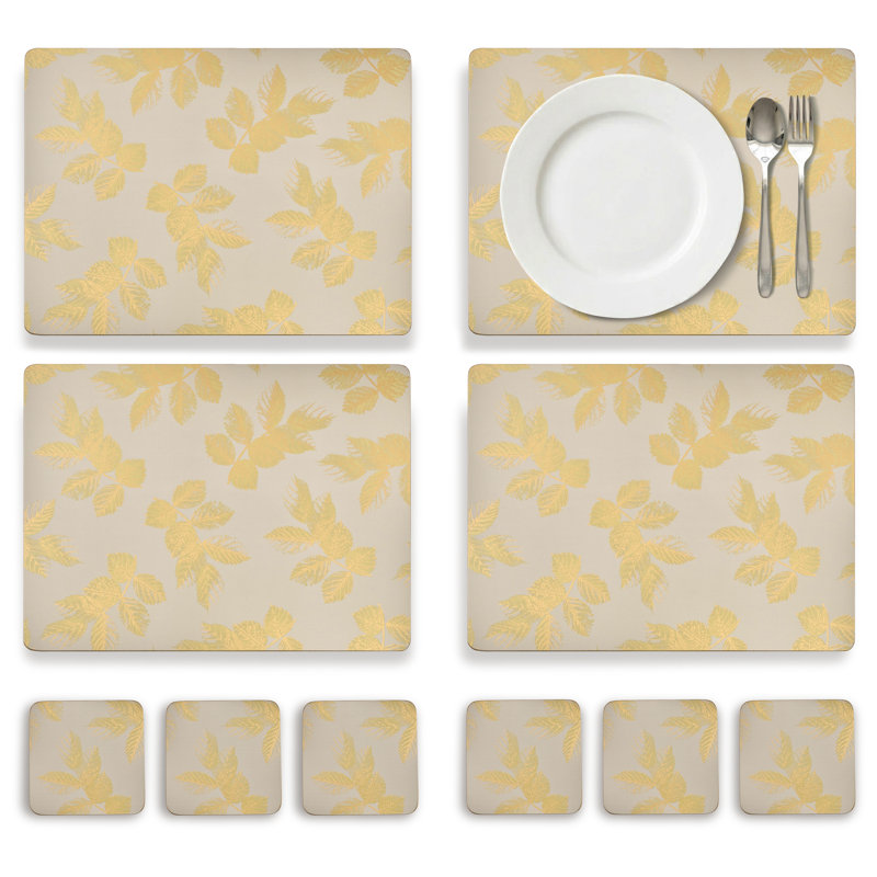 Ensemble de napperons et sous-verres Pimpernel Sara Miller (gris clair)